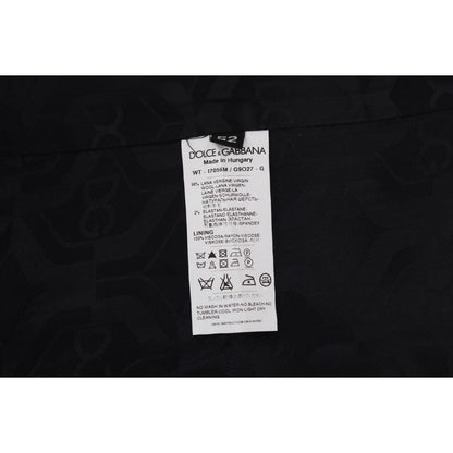 Dolce & Gabbana Black STAFF Wool Striped Vest