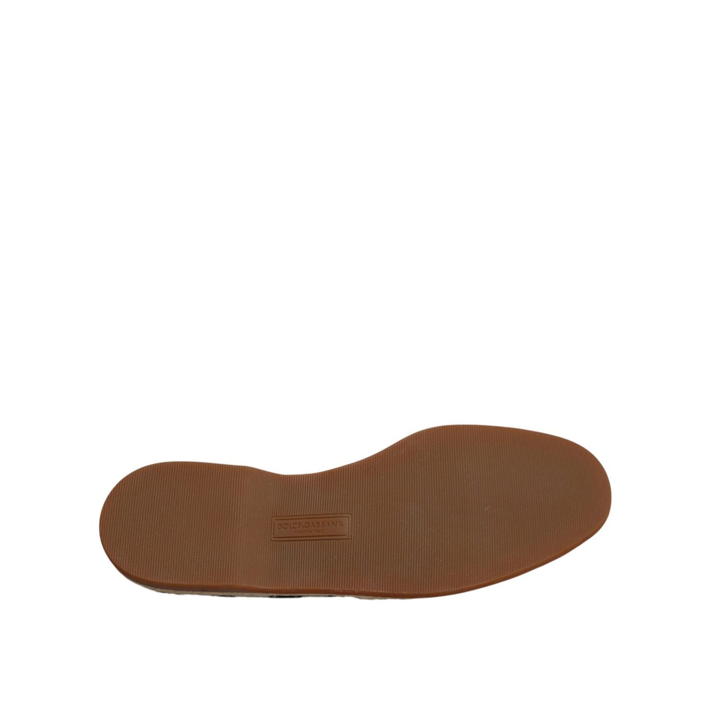 Dolce & Gabbana Black White Stripes Slip On Espadrille Shoes