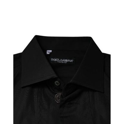 Dolce & Gabbana Black Cotton Formal Long Sleeves Dress Shirt