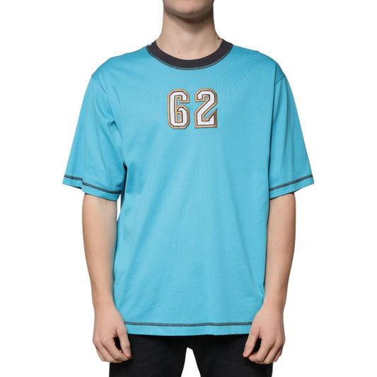 Dolce & Gabbana Blue Logo Crew Neck Short Sleeves T-shirt