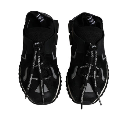 Dolce & Gabbana Black White Logo Sorrento Sneakers Shoes
