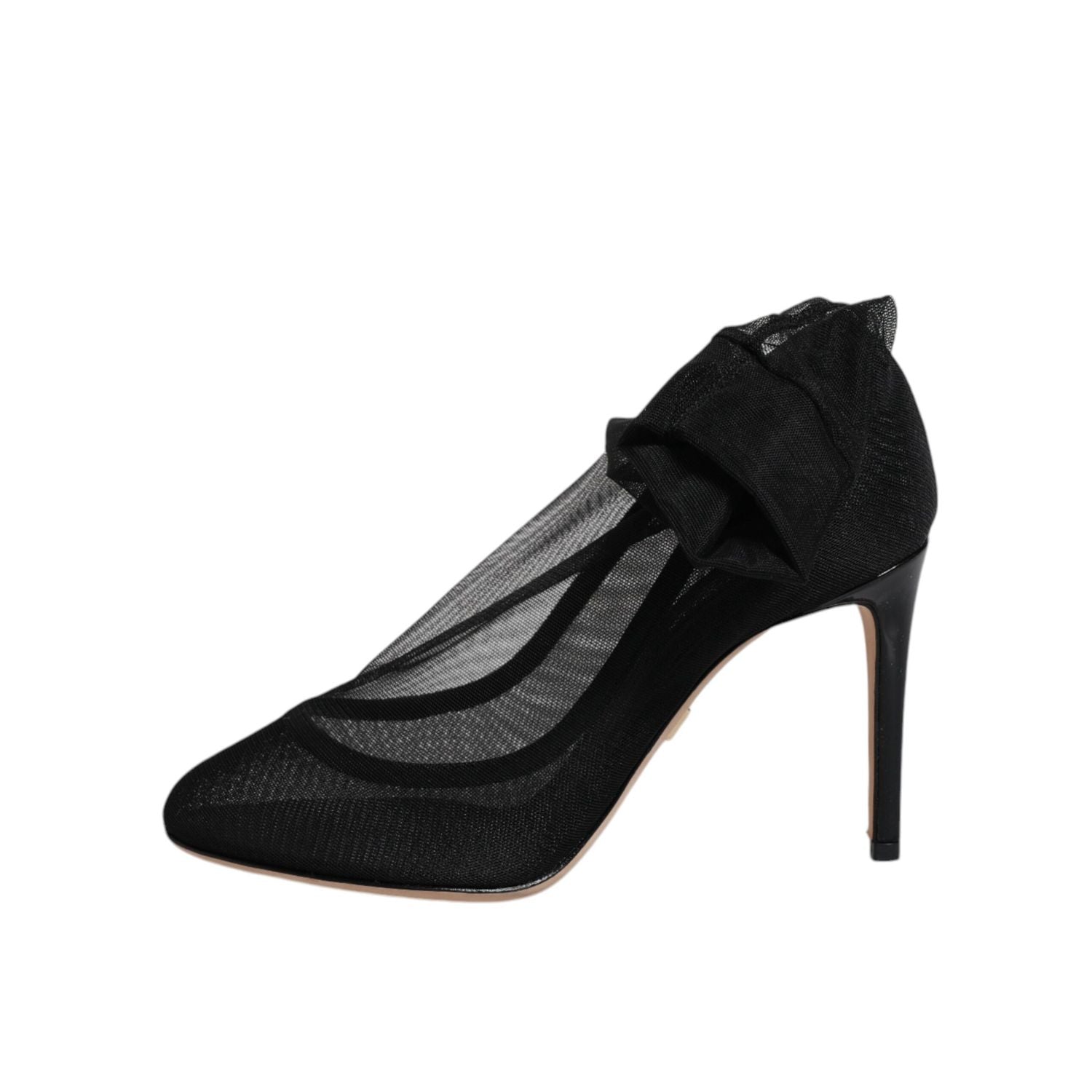 Dolce & Gabbana Black Nylon Mesh Sock Style Boots Shoes