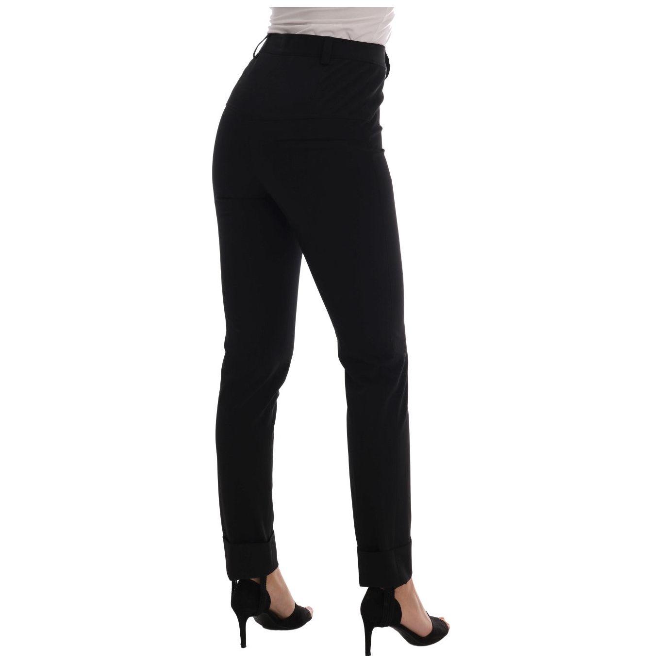 Ermanno Scervino Black Stretch Leggings Pants