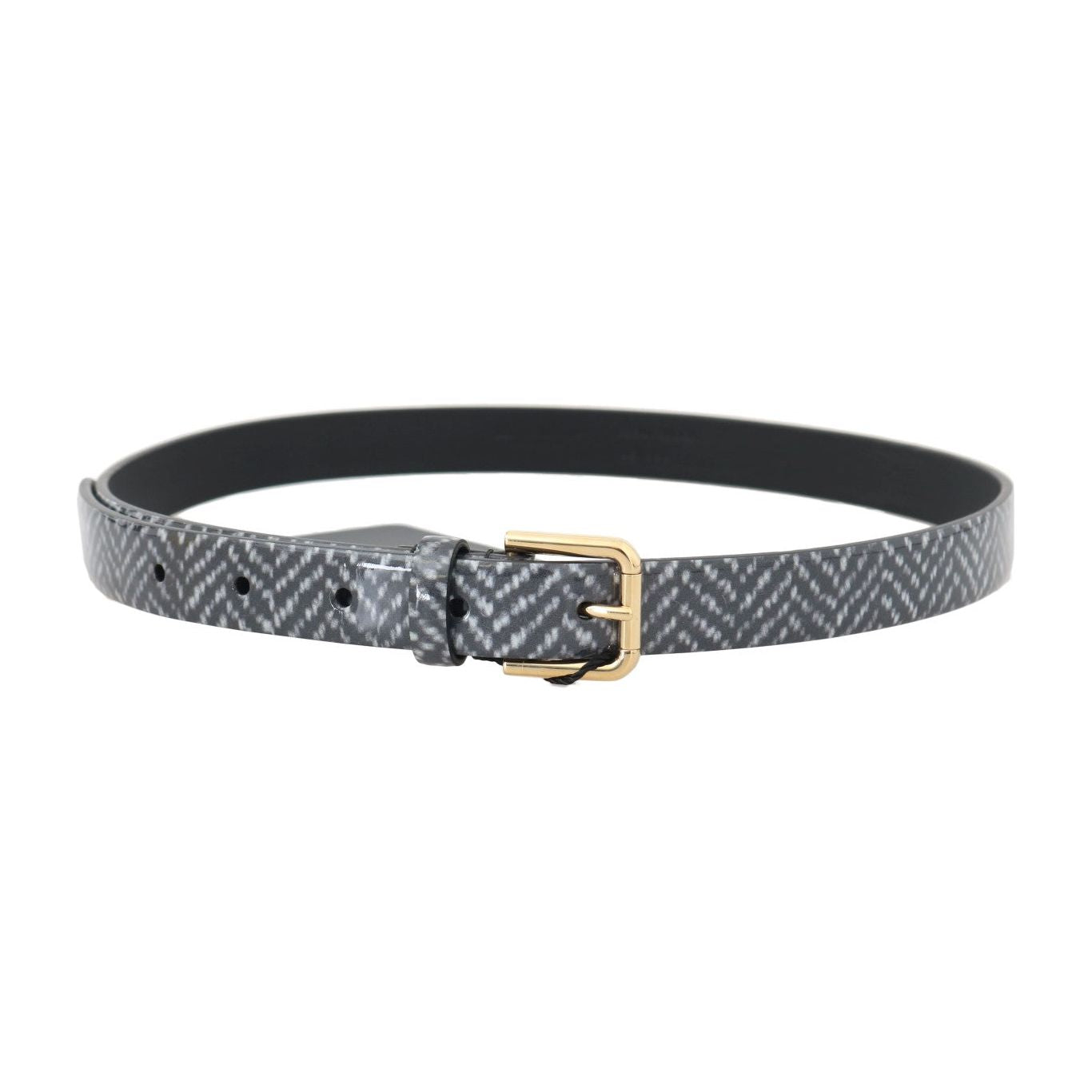 Dolce & Gabbana Elegant Chevron Leather Waist Belt Belt Dolce & Gabbana