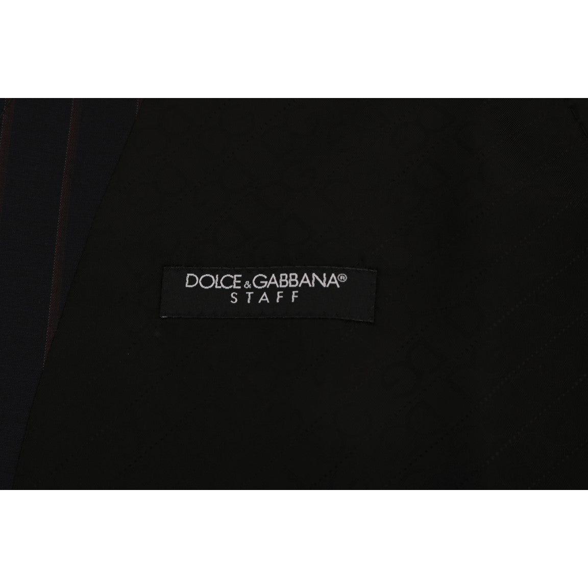 优雅条纹羊毛混纺背心