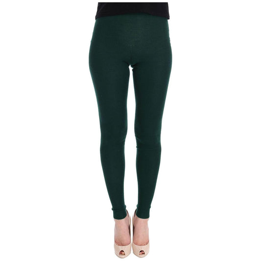 Dolce & Gabbana Green Cashmere Stretch Tights Dolce & Gabbana