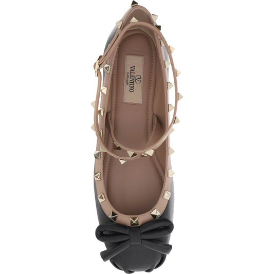 Valentino Garavani silk rockstud ballet flats Flat Shoes Valentino Garavani