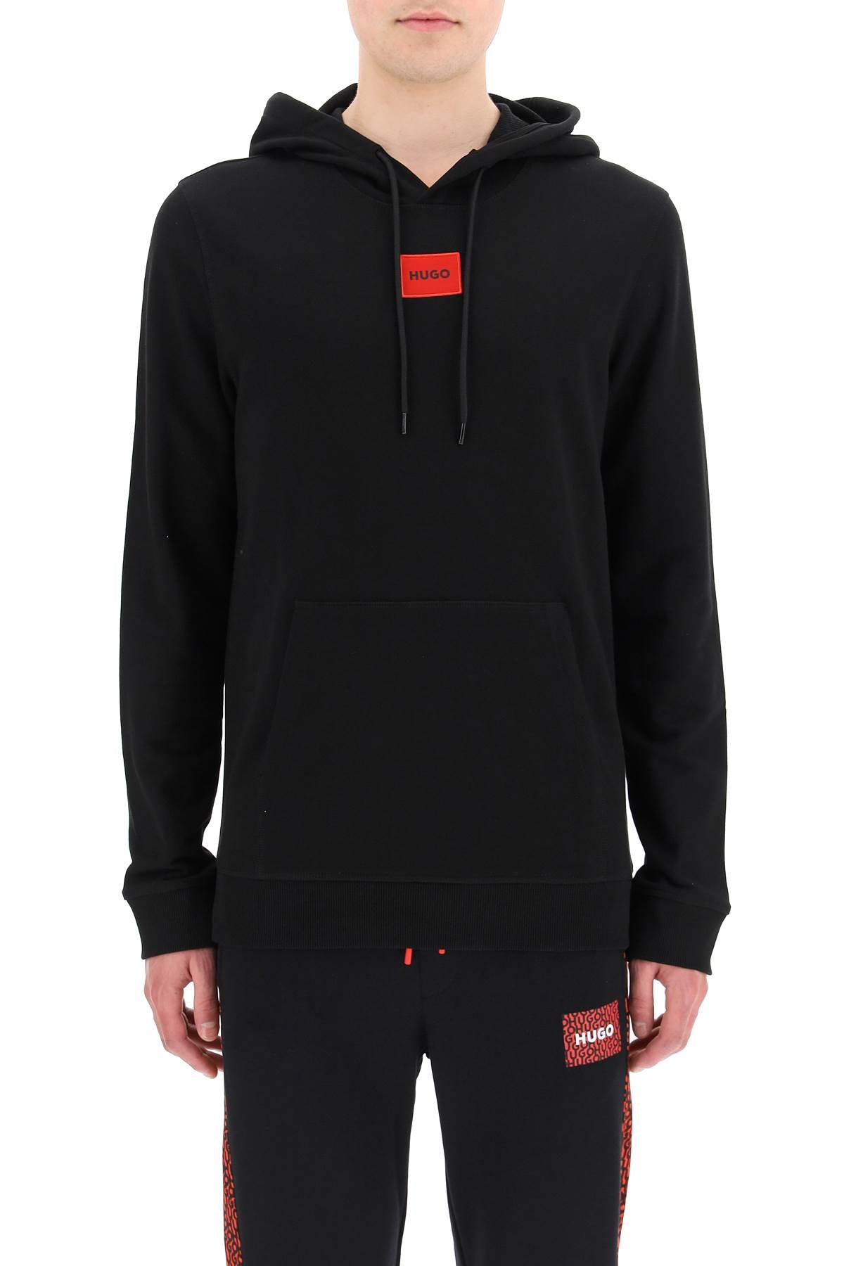 Hugo logo patch hoodie