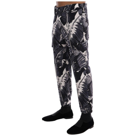 Dolce & Gabbana Elegant Capri Casual Pants in Banana Leaf Print Dolce & Gabbana