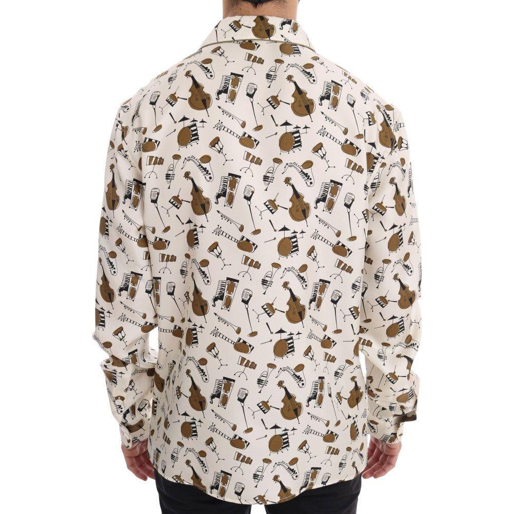 Dolce & Gabbana Exclusive Silk Casual Men's Shirt - JAZZ Motive Dolce & Gabbana