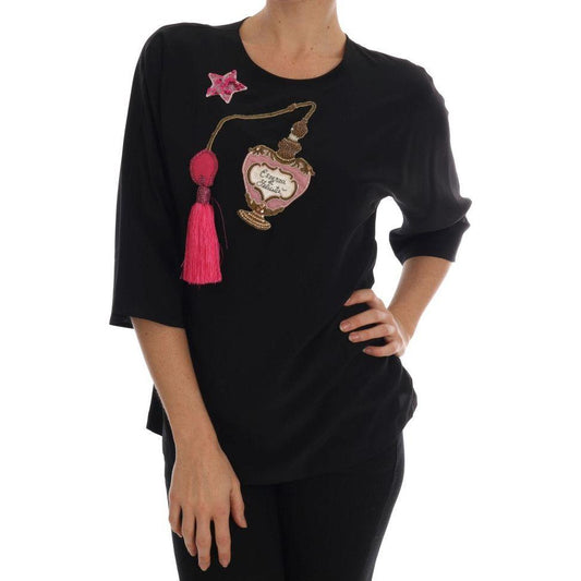 Dolce & Gabbana Fairy Tale Embroidered Silk Blouse Dolce & Gabbana