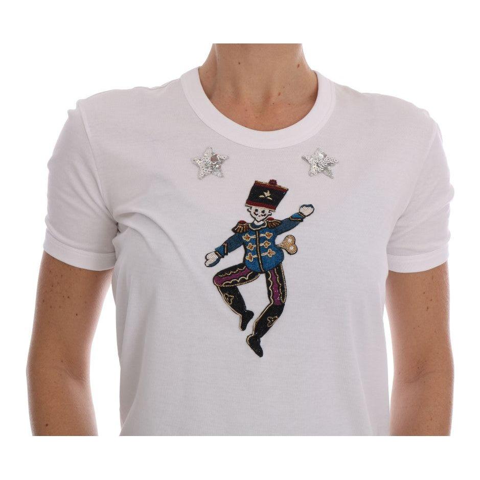 Dolce & Gabbana Sequined Fairy Tale Cotton T-Shirt Dolce & Gabbana