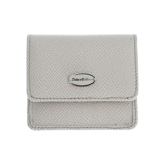Dolce & Gabbana White Dauphine Leather Case Wallet Dolce & Gabbana