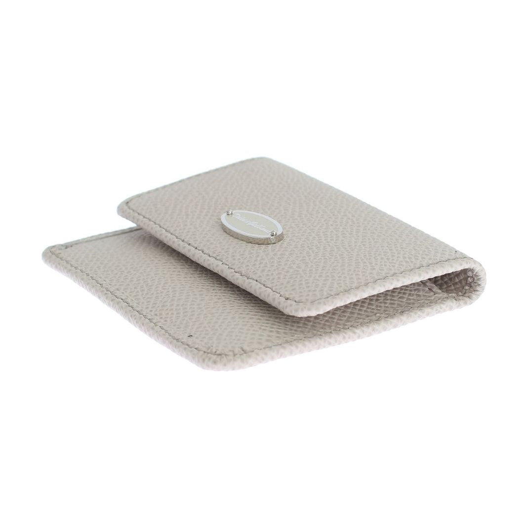 Dolce & Gabbana White Dauphine Leather Case Wallet 1728,67345645728,Accessories,Dolce & Gabbana,Leather Wallets - Wallets - Accessories,Material: 100% Leather dauphine,Men - Bags,Money Clips - Wallets - Accessories,New with tags,Wallets - Accessories,Wall