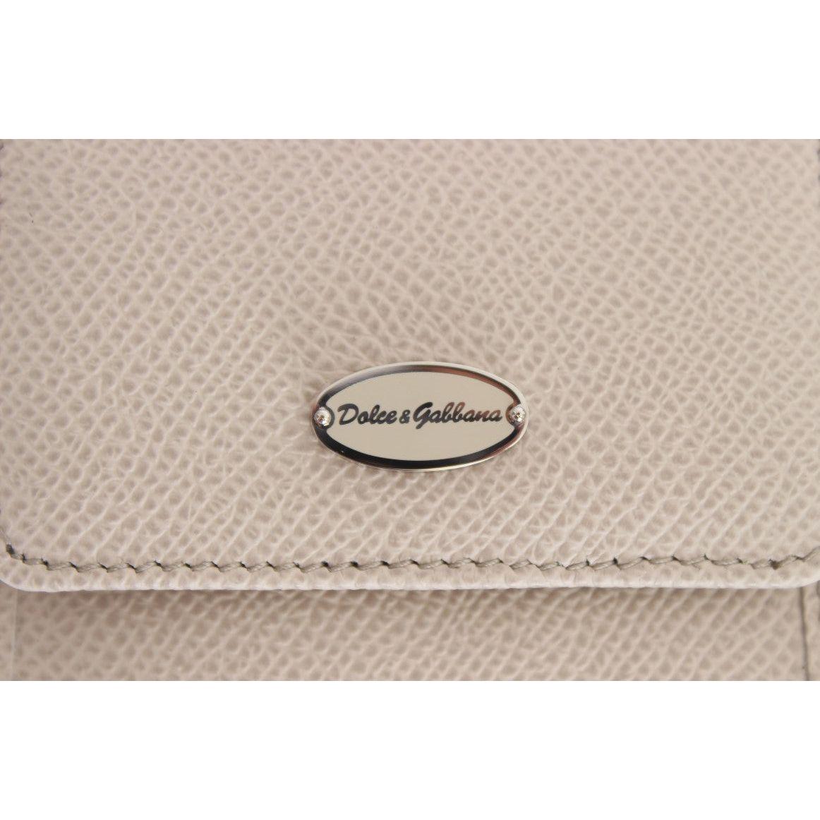 Dolce & Gabbana White Dauphine Leather Case Wallet 1728,67345645728,Accessories,Dolce & Gabbana,Leather Wallets - Wallets - Accessories,Material: 100% Leather dauphine,Men - Bags,Money Clips - Wallets - Accessories,New with tags,Wallets - Accessories,Wall