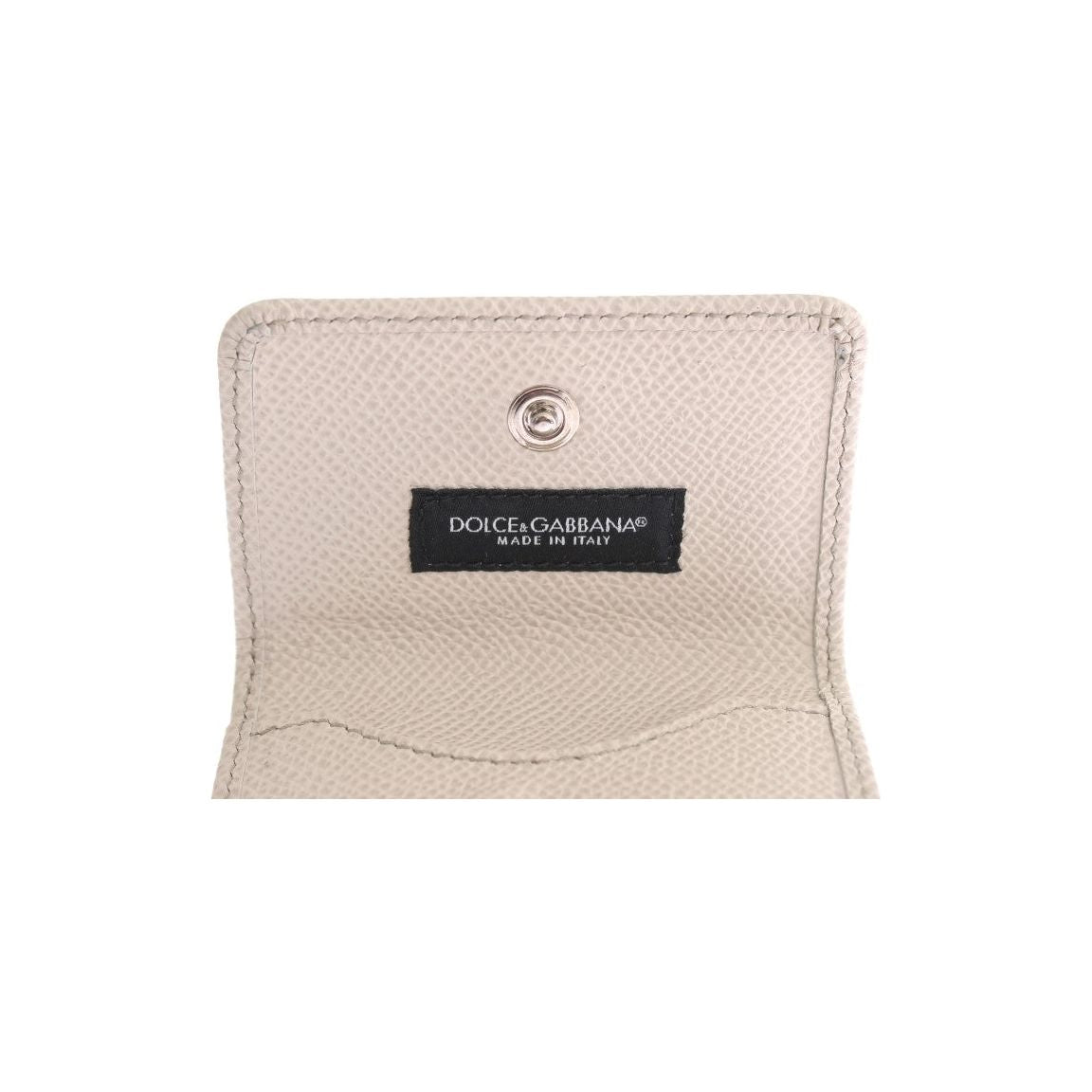 Dolce & Gabbana White Dauphine Leather Case Wallet 1728,67345645728,Accessories,Dolce & Gabbana,Leather Wallets - Wallets - Accessories,Material: 100% Leather dauphine,Men - Bags,Money Clips - Wallets - Accessories,New with tags,Wallets - Accessories,Wall