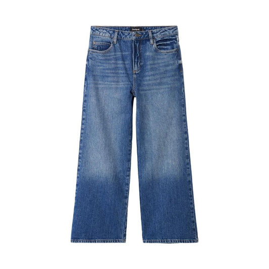 Desigual Blue Cotton Jeans & Pant