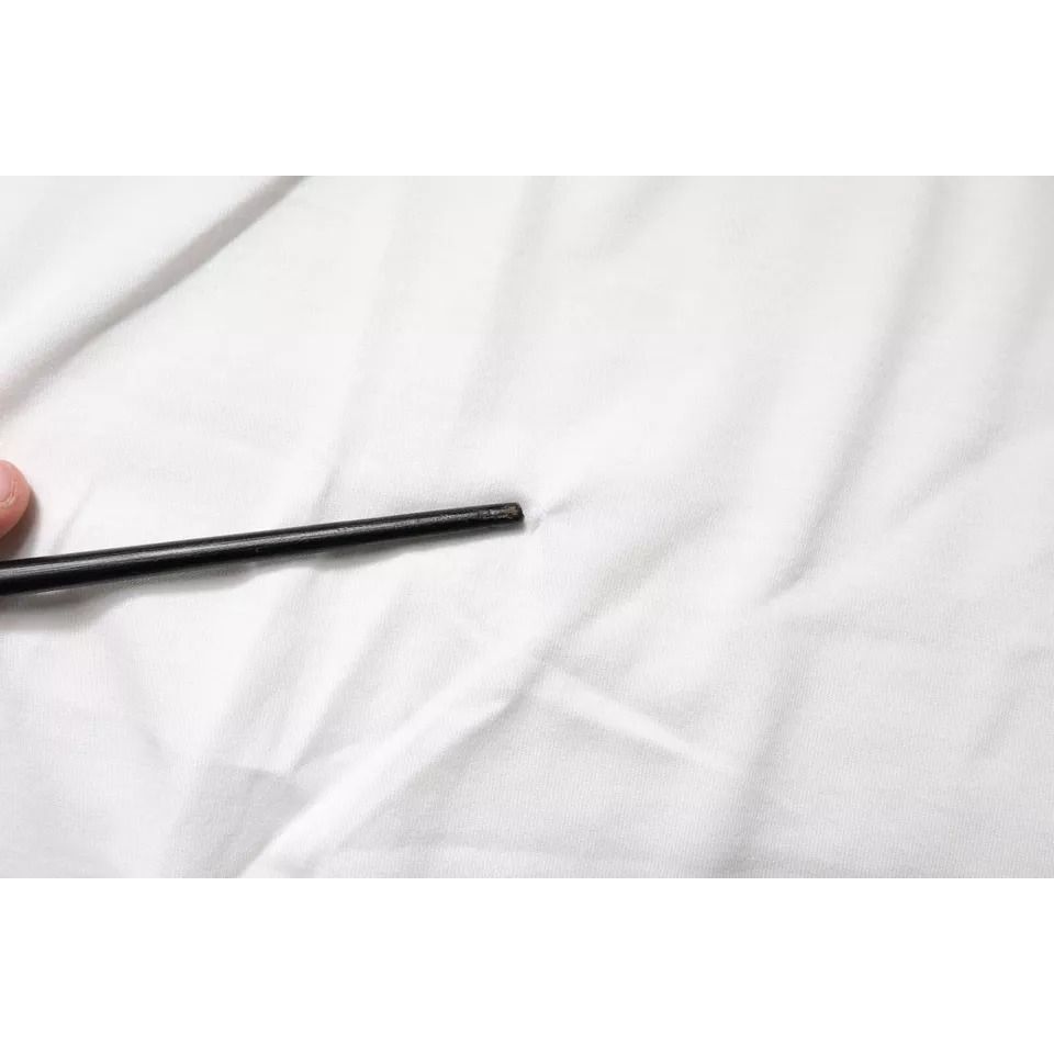 Dolce & Gabbana White DG Logo Cotton Crew Neck T-shirt