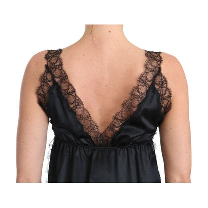 Dolce & Gabbana Lingerie Cami Black Lace Silk Stretch