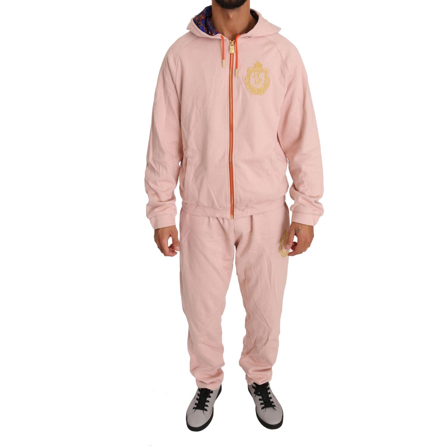 Billionaire Italian Couture Elegant Pink Cotton Sweatsuit Luxury Comfort Billionaire Italian Couture