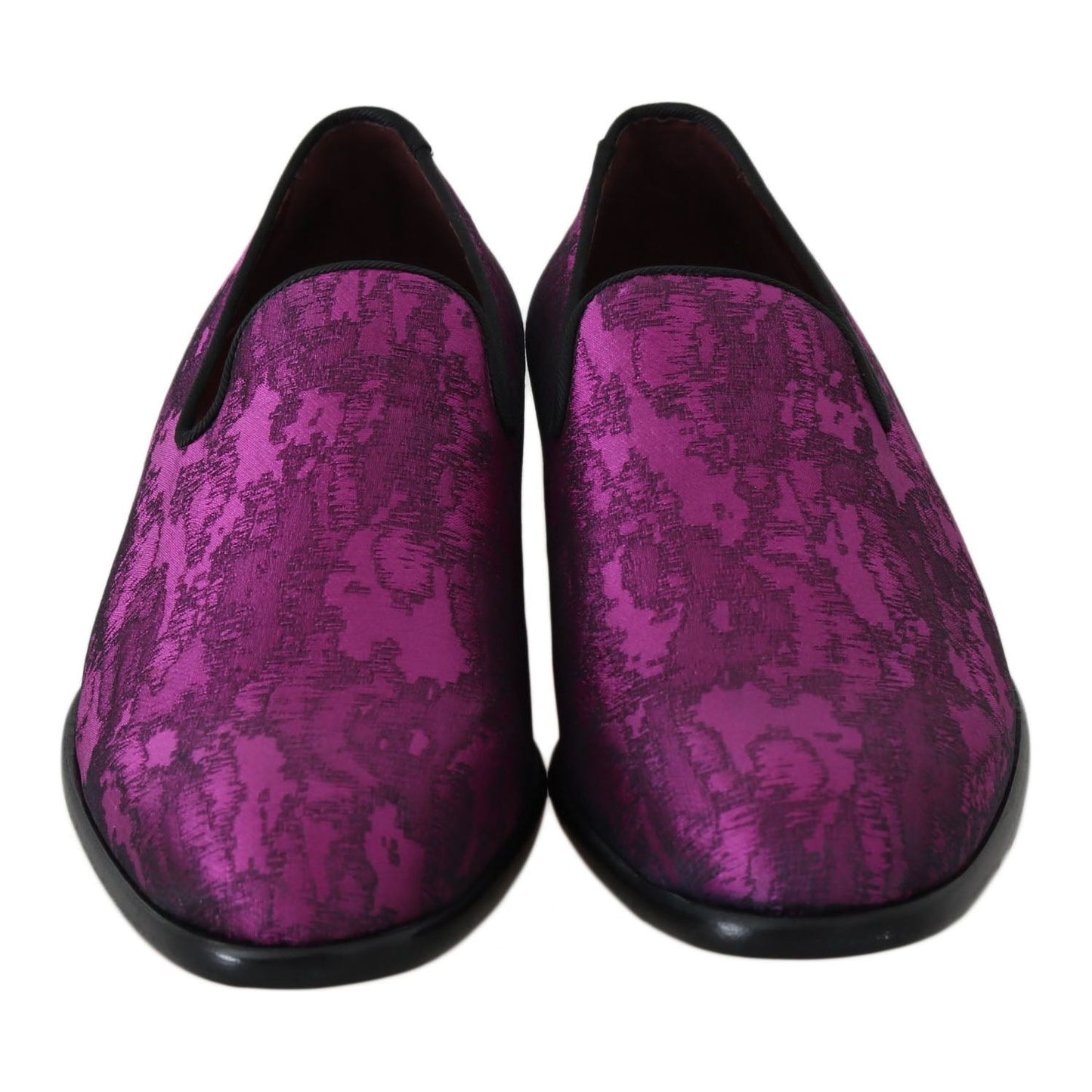 Dolce & Gabbana Elegant Silk-Wool Blend Loafers in Purple Dolce & Gabbana