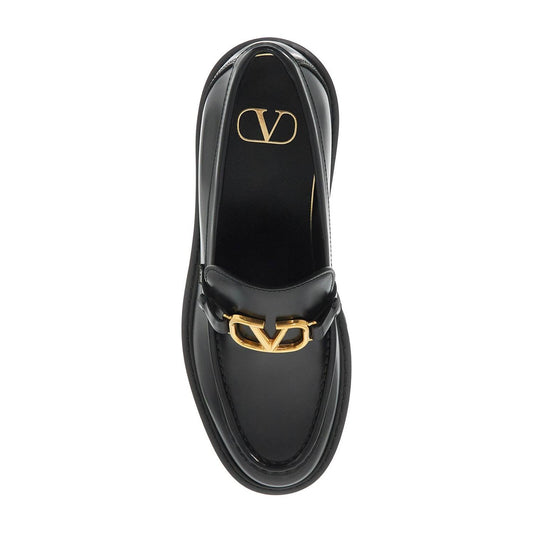 Valentino Garavani glossy leather vlogo signature loaf Loafers Valentino Garavani