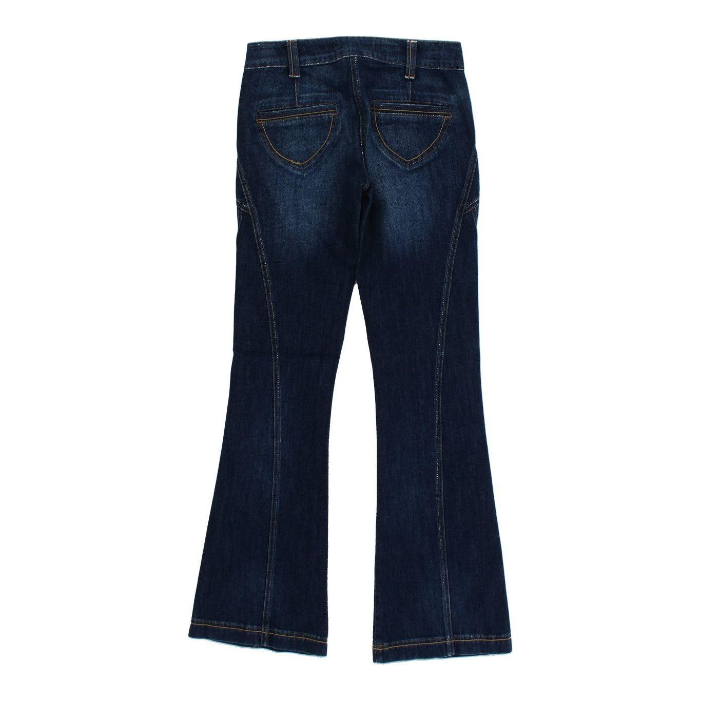 Cavalli Blue Cotton Stretch Low Waist Jeans Cavalli