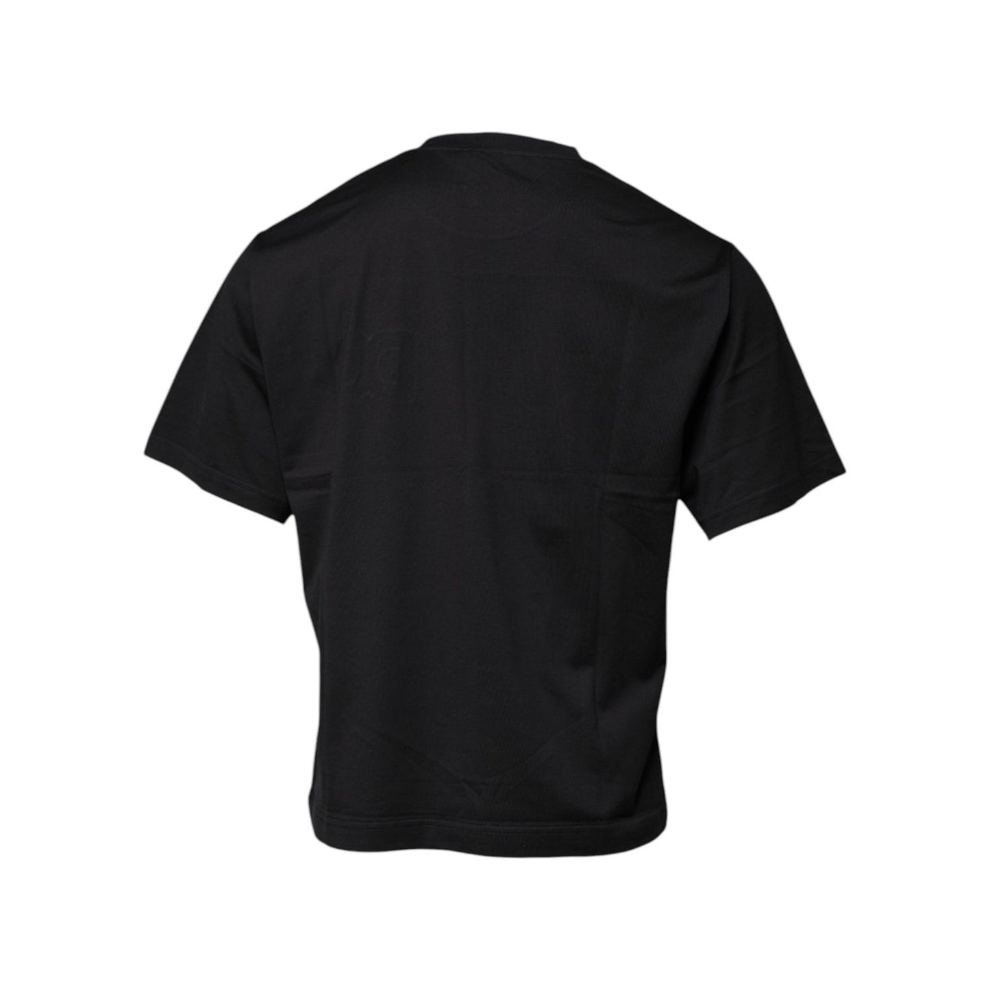 Dolce & Gabbana Black DG Logo Print Cotton Crew Neck T-shirt