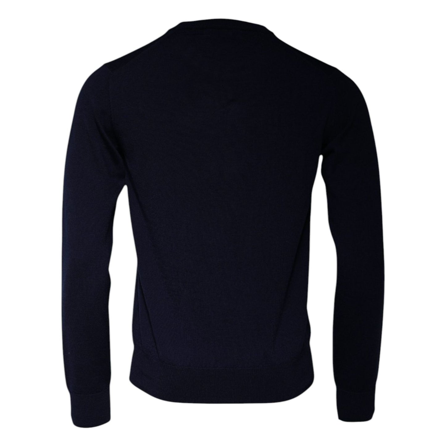 Dolce & Gabbana Blue DG Logo Wool Crew Neck Pullover Sweater
