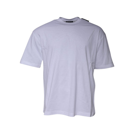 Balenciaga White Logo Cotton Jersey Crew Neck Short Sleeves T-shirt Balenciaga