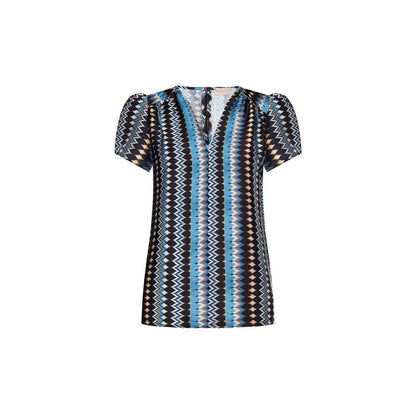 Rinascimento Turquoise Polyester Blouse Rinascimento