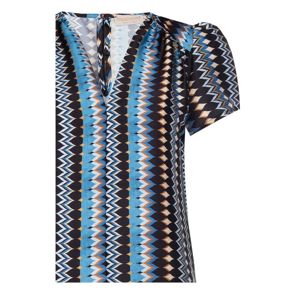 Rinascimento Turquoise Polyester Blouse Rinascimento