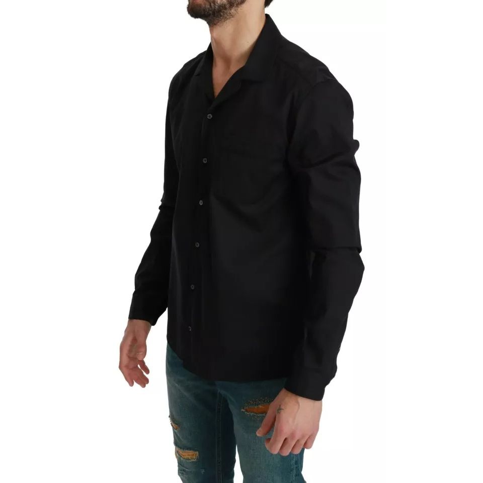 Dolce & Gabbana Blue Cotton Striped Pajama Lounge Shirt