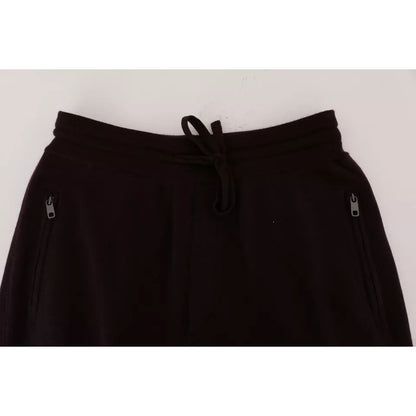 Dolce & Gabbana Purple Cashmere Gym Training Sport Pants