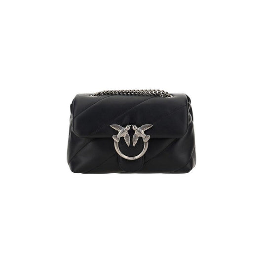 PINKO Black Calf Leather Bos Taurus Shoulder Bag PINKO