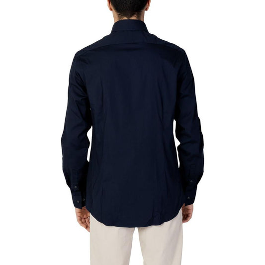 Calvin Klein Blue Cotton Shirt Calvin Klein Black