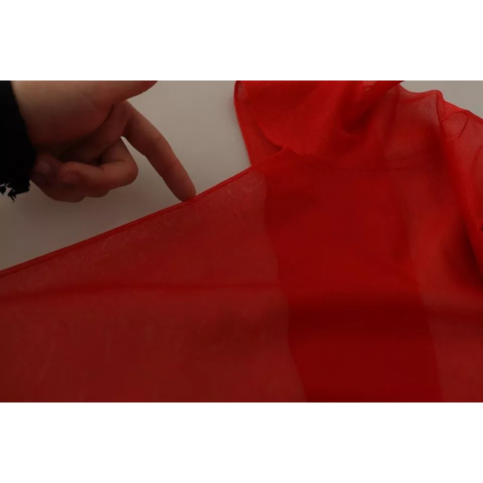 Dolce & Gabbana Orange Semi Transparent Blouse Sweater