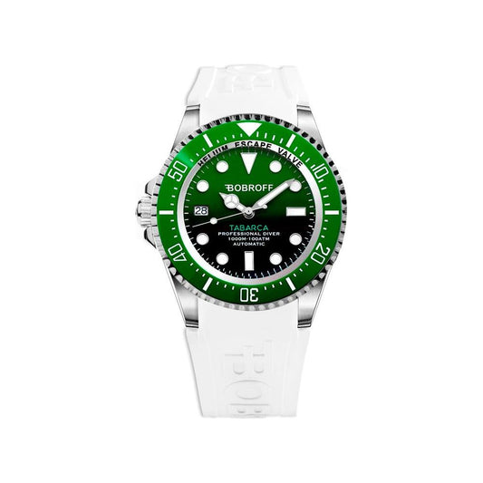 Bobroff White Rubber Watch Bobroff Light Gray