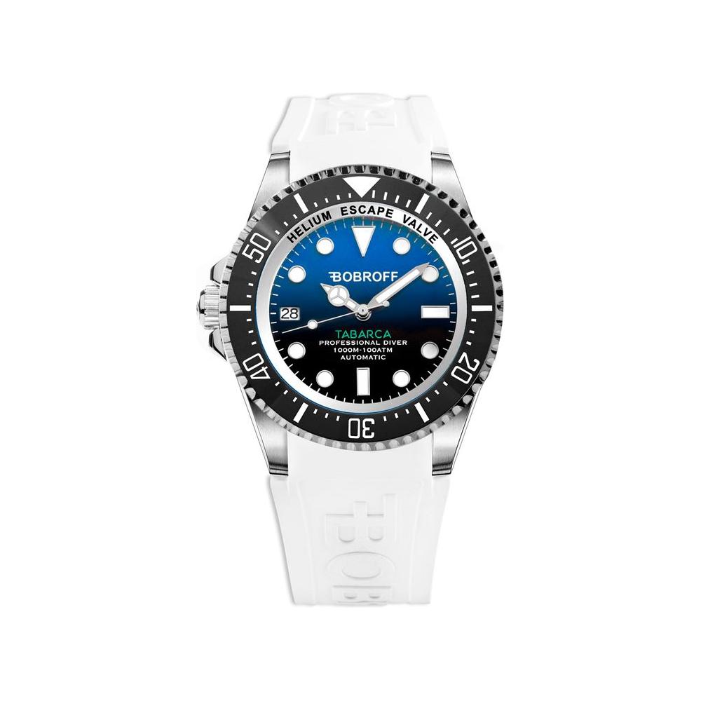 Bobroff White Rubber Watch Bobroff Light Gray