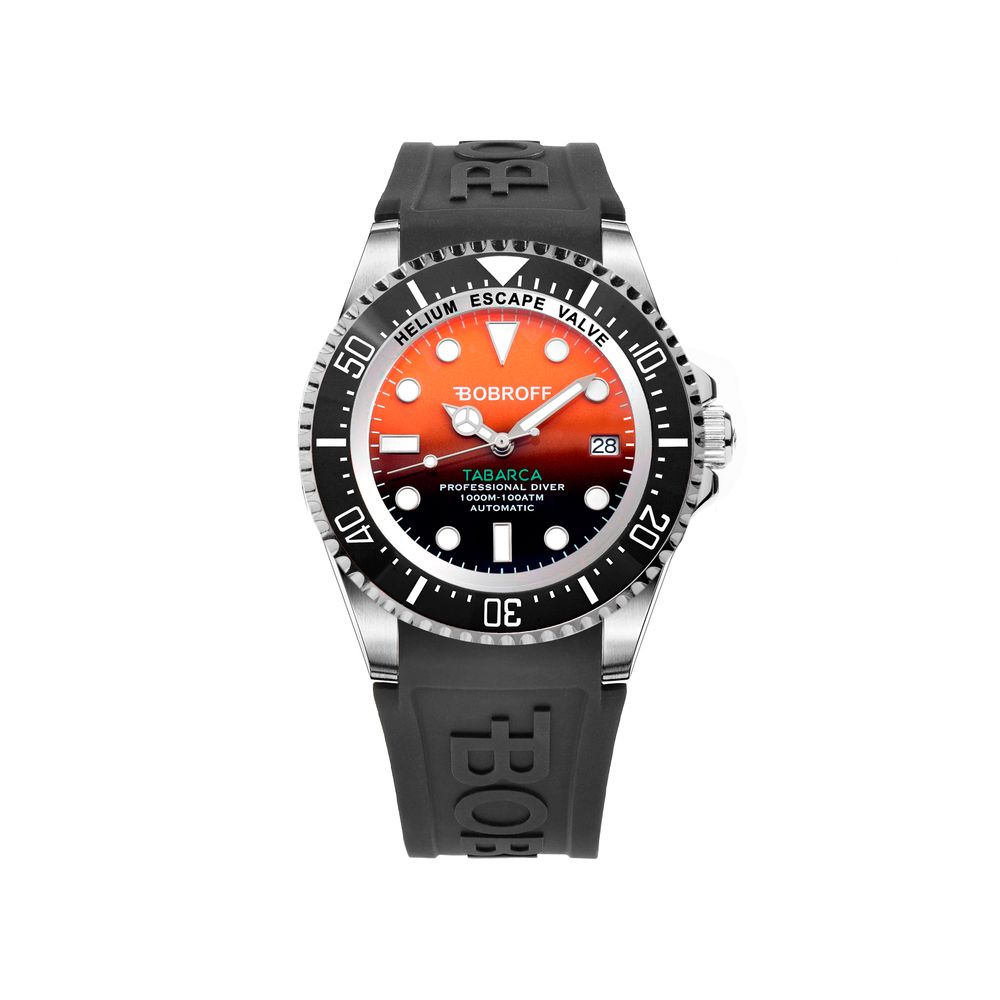 Bobroff Black Rubber Sport Watch Bobroff