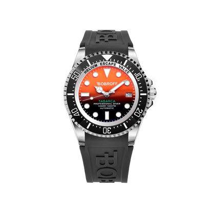 Bobroff Black Rubber Sport Watch Bobroff