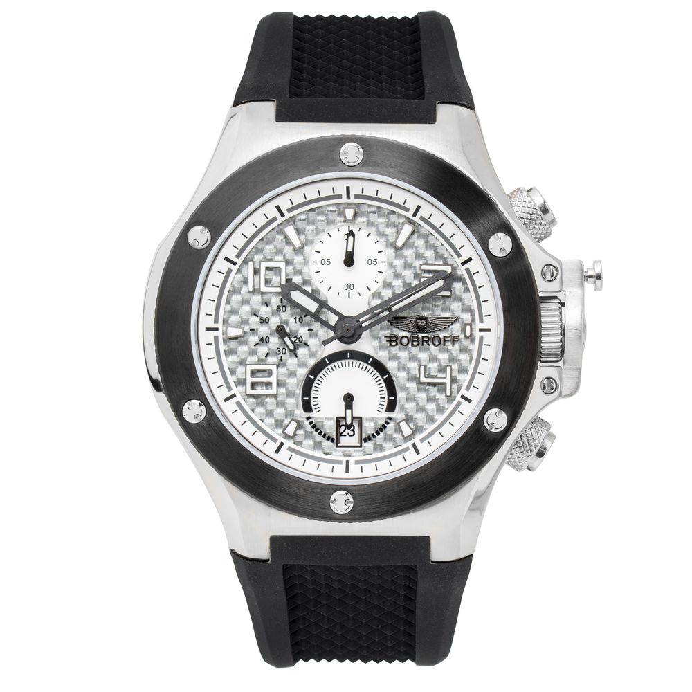 Bobroff Black Rubber Sport Watch Bobroff