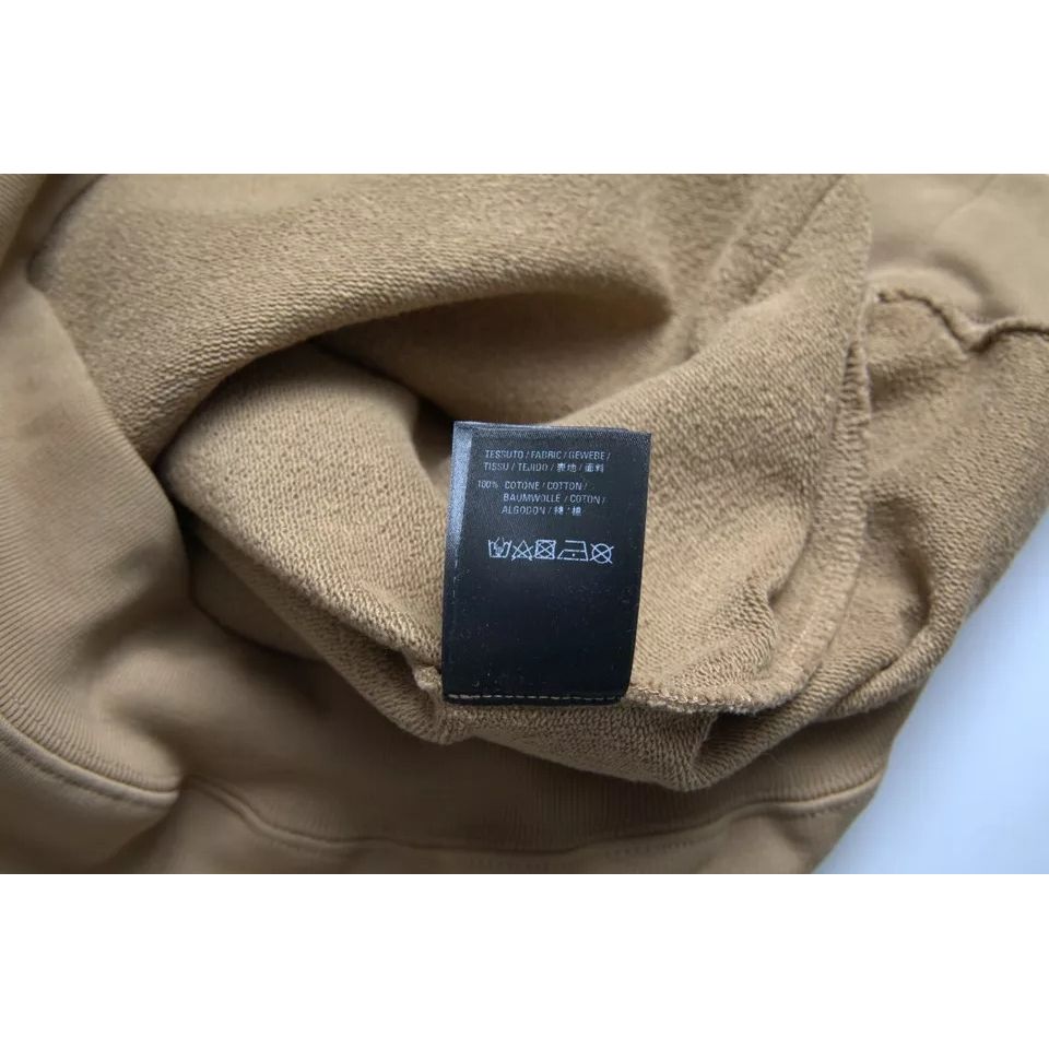 Balenciaga Brown Cotton Symbolic Molleton Bouclette Hooded Sweater