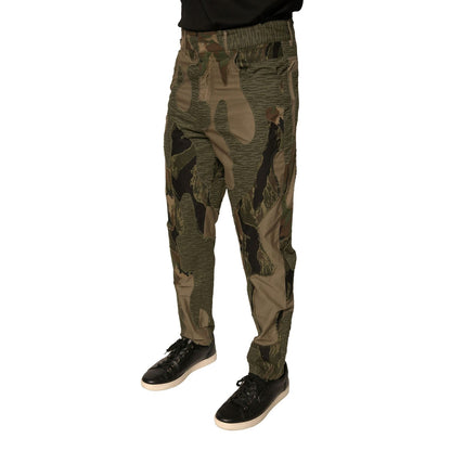 Dolce & Gabbana Multicolor Camouflage Cotton Pants