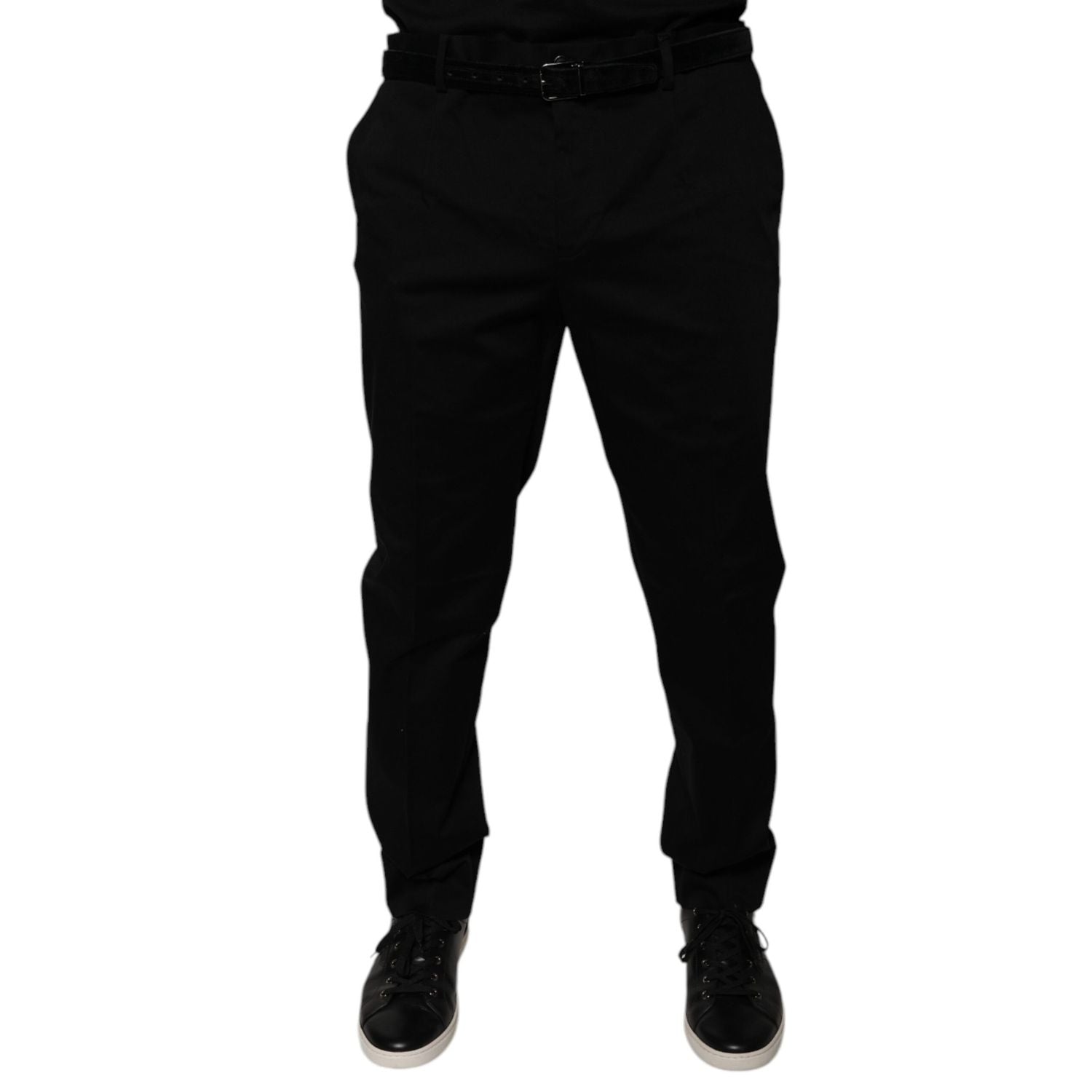 Dolce & Gabbana Black Tapered Formal Dress Pants