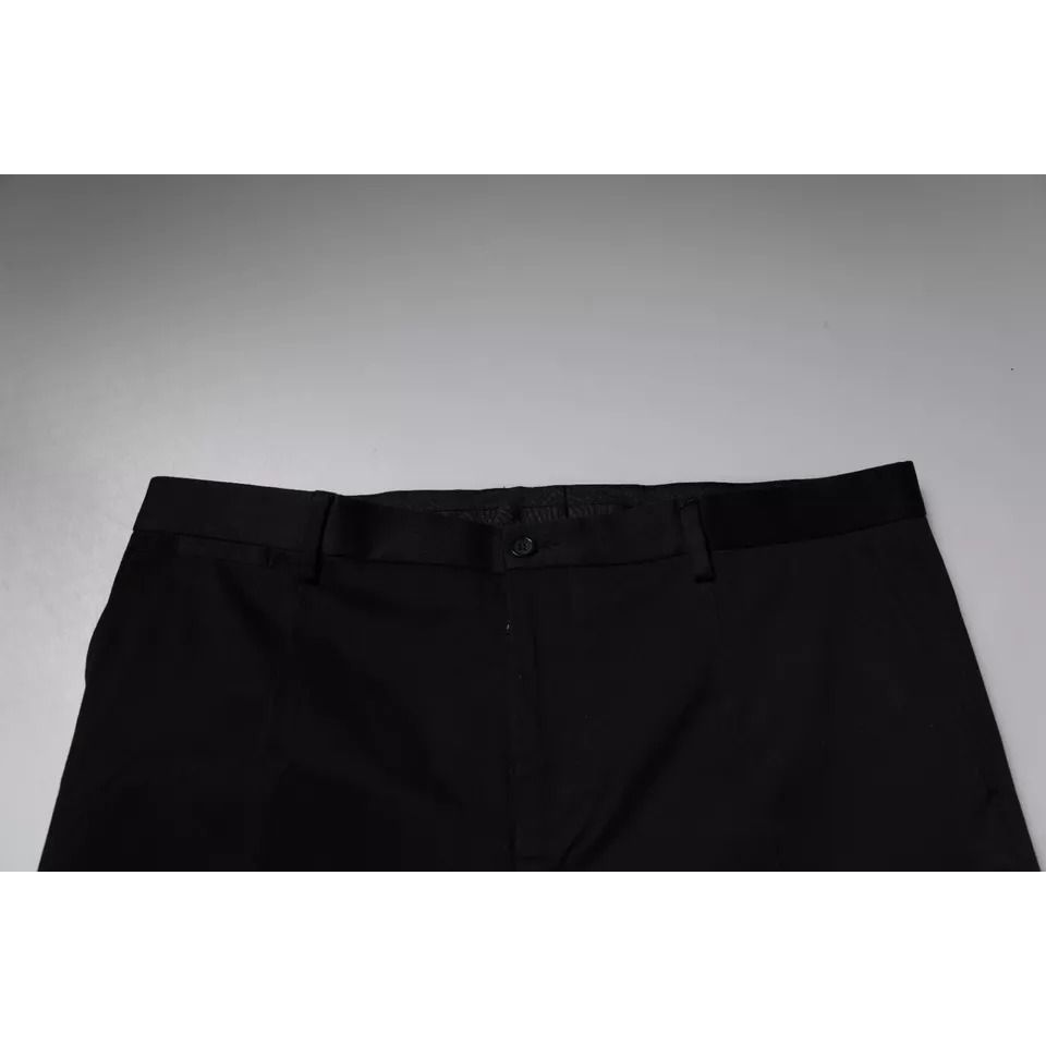 Dolce & Gabbana Black Tapered Formal Dress Pants
