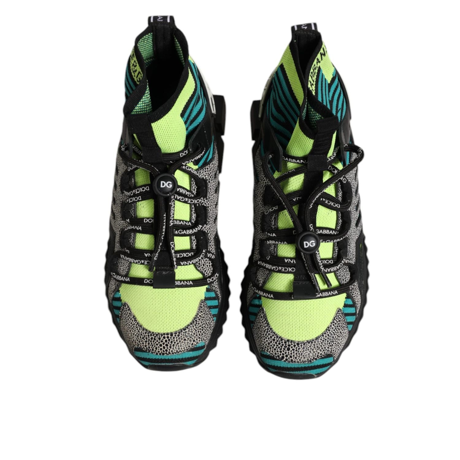 Dolce & Gabbana Multicolor Sorrento Logo Sneakers Socks Shoes