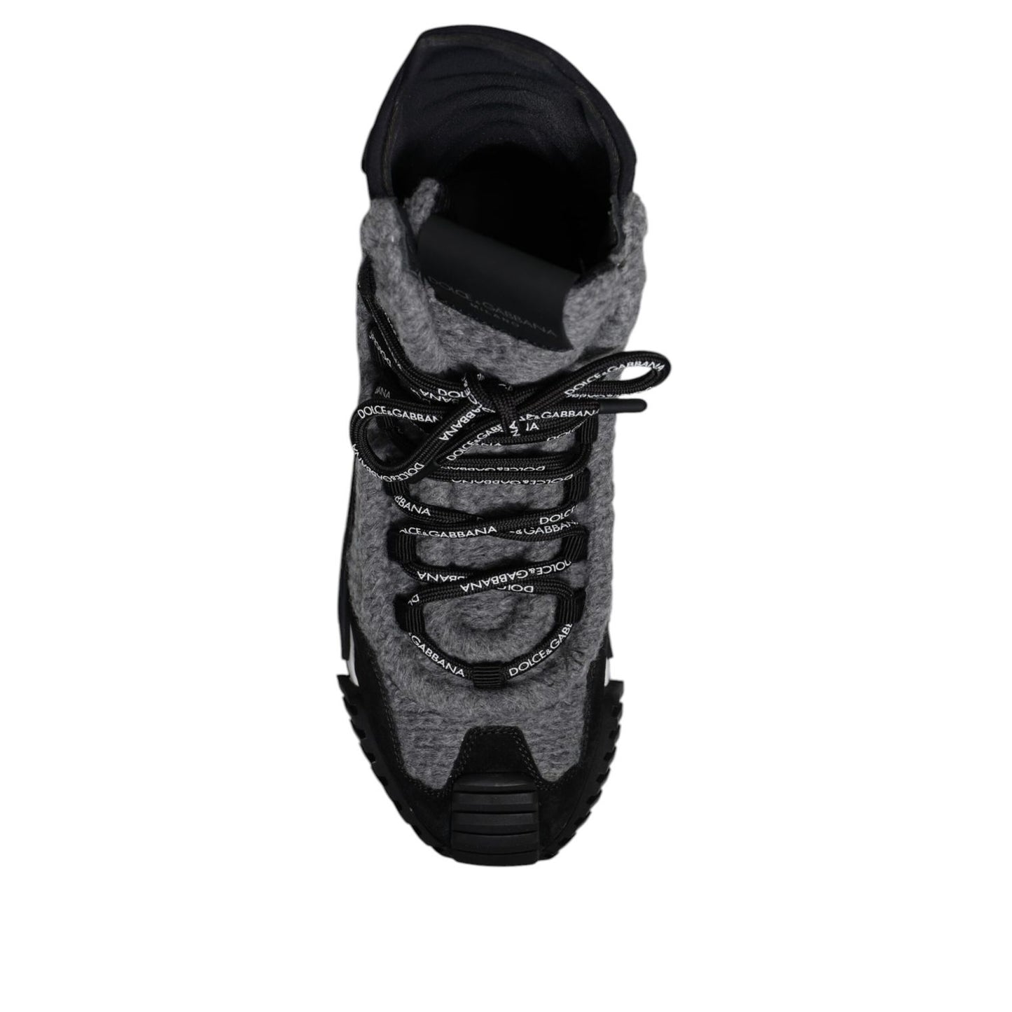 Dolce & Gabbana Gray Black NS1 High Top Boots Sneakers Shoes