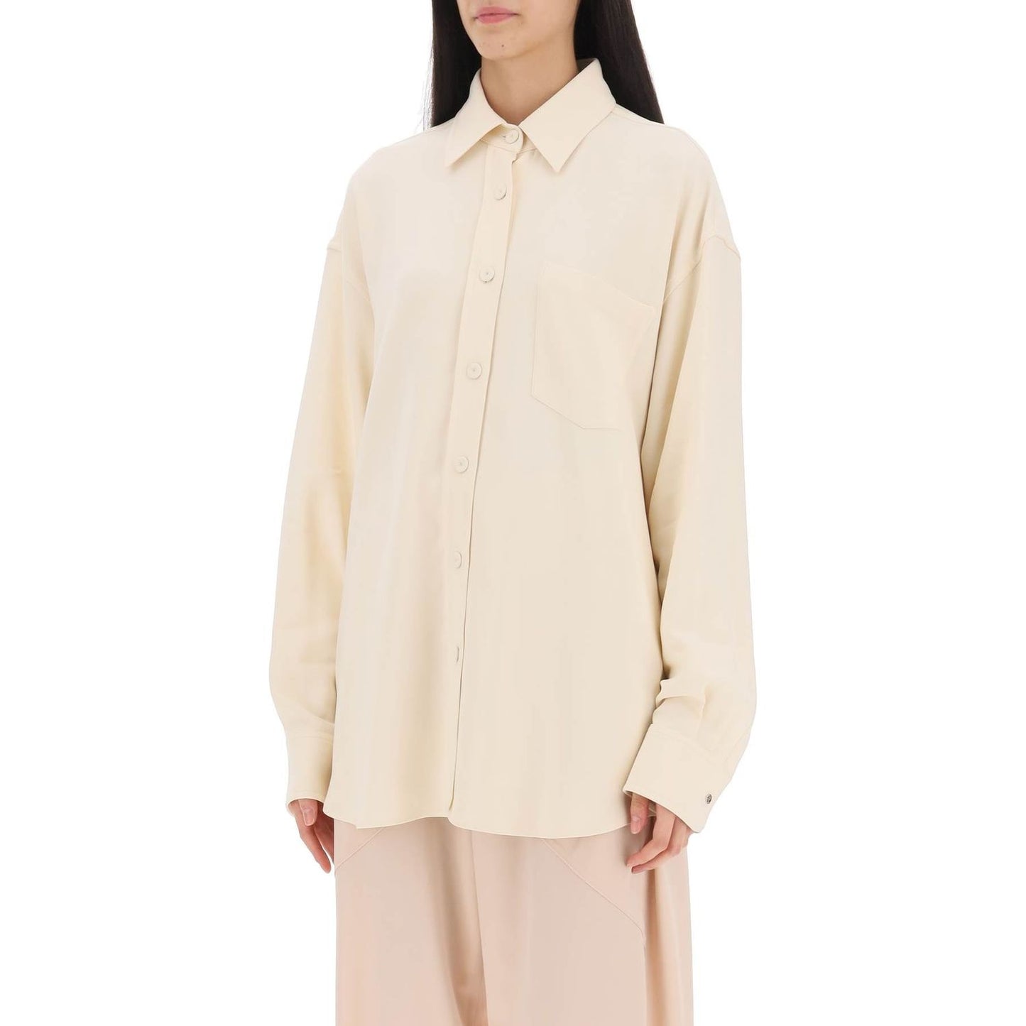 Stella McCartney oversized shirt in crepe jersey Topwear Stella McCartney