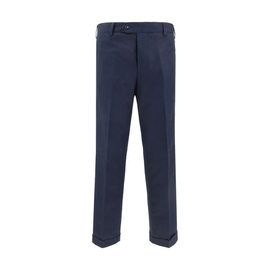 Germano Blue Cotton Casual Pants
